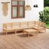Set mobilier de grădină, 6 piese, alb, lemn masiv de pin GartenMobel Dekor