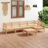 Set mobilier de grădină, 6 piese, alb, lemn masiv de pin GartenMobel Dekor