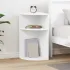 Masă laterală Alb 39,7 x 39,7 x 60 cm Lemn compozit GartenMobel Dekor