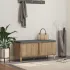 Bancă pentru hol cu pernă cu ușă Stejar fumuriu 60 x 38 x 46 cm GartenMobel Dekor