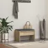 Bancă pentru hol cu pernă Stejar Artizanal 60 x 38 x 46 cm GartenMobel Dekor