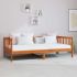 Pat de zi cu saltea, maro miere 90x200 cm, lemn masiv de pin GartenMobel Dekor