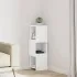 Dulap de colț Alb 25,5x25x80cm Lemn compozit GartenMobel Dekor
