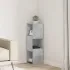 Dulap de colț Alb 25,5x25x80cm Lemn compozit GartenMobel Dekor