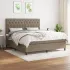 Pat box spring cu saltea, taupe, 120x190 cm material textil GartenMobel Dekor