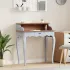 Birou cu sertar Alb 80 x 40 x 92 cm Lemn masiv de mahon GartenMobel Dekor