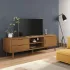 Dulap TV „MOLDE” alb, 158x40x49 cm, lemn masiv de pin GartenMobel Dekor