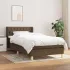 Pat box spring cu saltea, maro închis, 80x200 cm, textil GartenMobel Dekor
