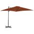 Umbrelă în consolă cu stâlp din aluminiu, verde, 250x250 cm GartenMobel Dekor