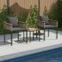 Set de Mobilier pentru Exterior 3 pcs Gri și gri închis GartenMobel Dekor