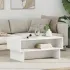 Masă de cafea Alb 80 x 46 x 35 cm Lemn compozit GartenMobel Dekor
