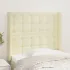 Tăblie de pat cu aripioare crem 83x16x78/88 cm piele ecologică GartenMobel Dekor