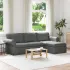Canapea Negru 215 x 138 x 80 cm Metal GartenMobel Dekor