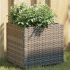Jardinieră de grădină cu 2 ghivece gri 72x30x32 cm poliratan GartenMobel Dekor