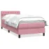 Pat box spring cu saltea, gri închis, 90x220 cm, catifea GartenMobel Dekor