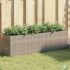 Jardinieră de grădină cu 2 ghivece gri 72x30x32 cm poliratan GartenMobel Dekor