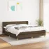 Pat box spring cu saltea, maro închis, 100x200 cm, textil GartenMobel Dekor