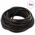Cord din Piele Negru Ø5 mm x 5 m Piele GartenMobel Dekor