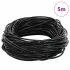 Cord din Piele Negru Ø2,5 mm x 5 m Piele GartenMobel Dekor
