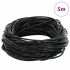 Cord din Piele Negru Ø2,5 mm x 5 m Piele GartenMobel Dekor