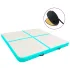Saltea gimnastică gonflabilă cu pompă verde 400x100x15 cm PVC GartenMobel Dekor