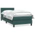 Pat box spring cu saltea, gri deschis, 80x210 cm, catifea GartenMobel Dekor