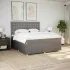 Pat continental cu saltea maro închis 180x200cm material textil GartenMobel Dekor
