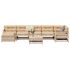 Set canapea de grădină, 8 piese, alb, lemn masiv de pin GartenMobel Dekor