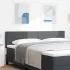 Tăblie cap cu headboard Gri închis 90 cm Țesătură cu dungi GartenMobel Dekor