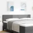 Tăblie cap cu headboard Gri deschis 80 cm Țesătură cu dungi GartenMobel Dekor