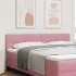 Tăblie cap Pe perete cu headboard Manual Negru 180 cm Catifea GartenMobel Dekor