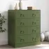 Bufeta verde măslină 67x39x83 cm oțel GartenMobel Dekor