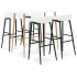 Set mobilier de bar, 5 piese, alb și negru GartenMobel Dekor