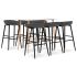 Set mobilier de bar, 5 piese, negru GartenMobel Dekor