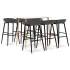 Set mobilier de bar, 5 piese, alb și negru GartenMobel Dekor