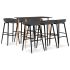 Set mobilier de bar, 5 piese, negru GartenMobel Dekor