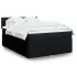 Pat box spring cu saltea, negru, 120x200 cm, textil GartenMobel Dekor