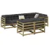 Set canapele grădină cu perne, 7 piese, maro, lemn masiv de pin GartenMobel Dekor