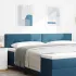 Tăblie cap Pe perete cu headboard Manual Negru 200 cm Catifea GartenMobel Dekor