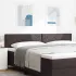 Tăblie cap cu headboard Negru 200 cm Piele artificială GartenMobel Dekor