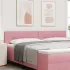 Tăblie cap Pe perete cu headboard Manual Negru 200 cm Catifea GartenMobel Dekor