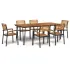 Set mobilier de grădină, 7 piese, lemn masiv de acacia și metal GartenMobel Dekor