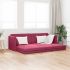 Sofa Pat 2 în 1 Gri Întunecat 213x144x60 cm Catifea GartenMobel Dekor
