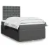 Pat box spring cu saltea, negru, 120x200 cm, textil GartenMobel Dekor
