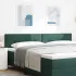 Tăblie cap Pe perete cu headboard Manual Negru 200 cm Catifea GartenMobel Dekor