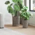 Coș de Plante cu depozitare 2 pcs Maro Ratan Kubu GartenMobel Dekor