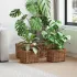 Coș pentru plante cu depozitare 3 pcs Gri Ratan Kubu GartenMobel Dekor