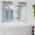 Cortină din Voile 2 pcs Gri închis 140 x 140 cm Poliester GartenMobel Dekor