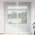 Cortină din Voile 2 pcs Gri deschis 260 x 140 cm Poliester GartenMobel Dekor