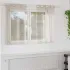 Cortină din Voile cu perdele 2 pcs Crem 140 x 140 cm Poliester GartenMobel Dekor